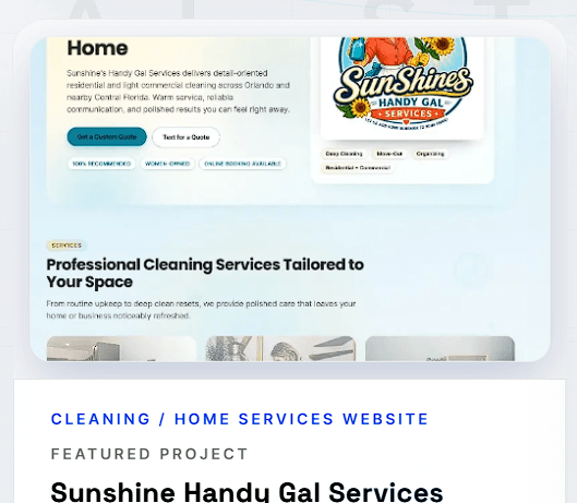 Sunshine Handy Gal Services website preview